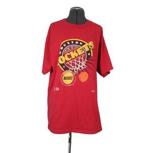 Vintage NBA Houston Rockets single stitch‎ basketball t-shirt XL